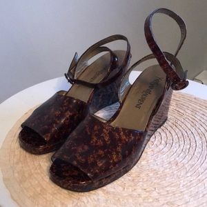 Yves Saint Laurent cheetah wedges
